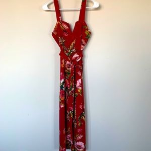 Xhilaration Flare Leg Floral Jumpsuit
